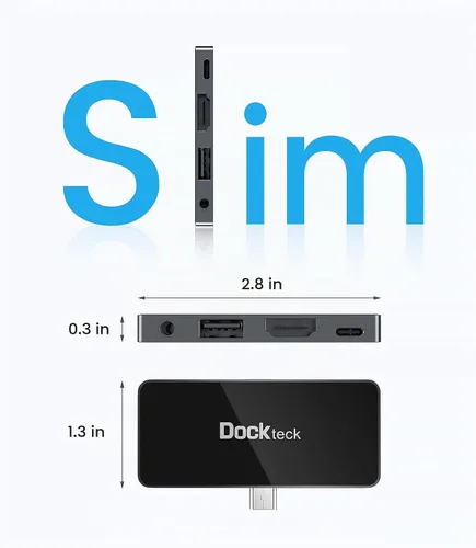Vista 5 de Adaptador USB C Hub para iPad Pro 2021 2020 2018 11 12.9 / iPad Air 4 10.9 iPad mini6 dockteck 4 en 1 iPad Pro USB-C Hub con entrega de energía