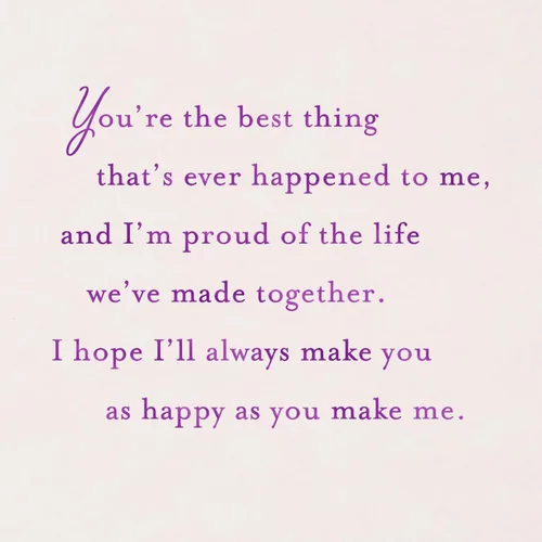 Vista 4 de Hallmark Tarjeta de amor (Best Thing That Ever Happened to Me) para aniversario, cumpleaños romántico