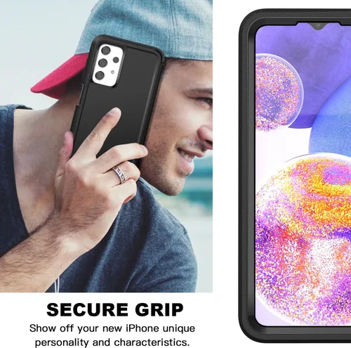 Vista 6 de AICase para Galaxy A23 Funda con Clip para Cinturón(6.6"), Cubierta de Teléfono Resistente Resistente a los Golpes, Protección Duradera de Grado