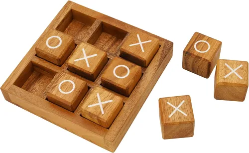 Vista 7 de BSIRI Bloques XO de madera (L) Juegos de mesa de Tic Tac Toe - Ideal para juegos de niños, juegos familiares y noches de juegos para adultos
