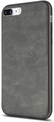 Vista 8 de Funda para iPhone 7 Plus para iPhone 8 Plus, a prueba de golpes, con suave piel sintética, protección híbrida de policarbonato duro, para Apple Negro