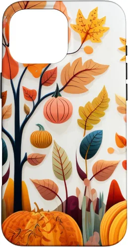 Vista 19 de Fall Leaves Autumn Pumpkin Theme Autumn Color Yellow Case for iPhone 17