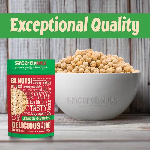 Vista 5 de Sincerely Nuts Garbanzos asados y sin sal (2 libras) Proteína a base de plantas, granos de garbanzo, gran aperitivo o guarnición, vegano, kosher