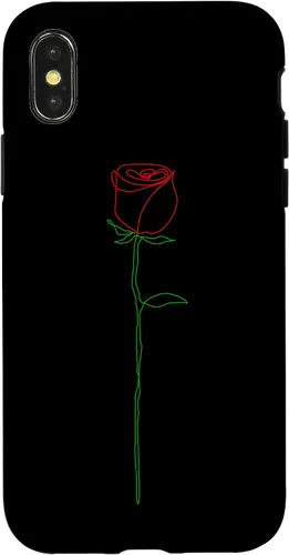Vista 4 de Funda para iPhone 14 Simple con diseño de líneas rojas y verdes