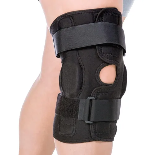 Vista 8 de BraceAbility Rodillera ROM de menisco desgarrado, soporte poscirugía con bisagras con control de extensión de flexión para tratamiento