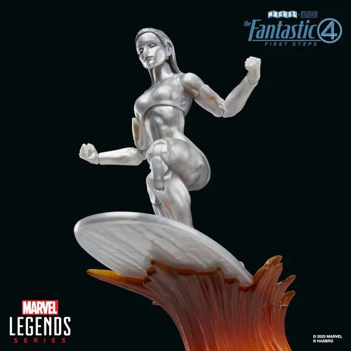 Vista 6 de Serie Marvel Legends Silver Surfer, La Primera Película de Los Cuatro Fantásticos: Figura de acción coleccionable de 6 pulgadas