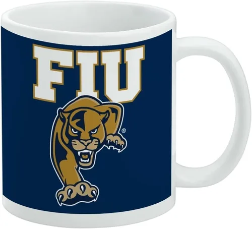 Vista 195 de Taza de cerámica con el logotipo principal de la Universidad Rider, taza de regalo novedosa para café, té y bebidas calientes, 11oz, blanca