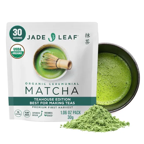 Vista 24 de Jade Leaf – Té verde en polvo, orgánico y japonés, de grado culinario supremo (el preferido por los Chefs y cafeterías para mezclar & hornear)
