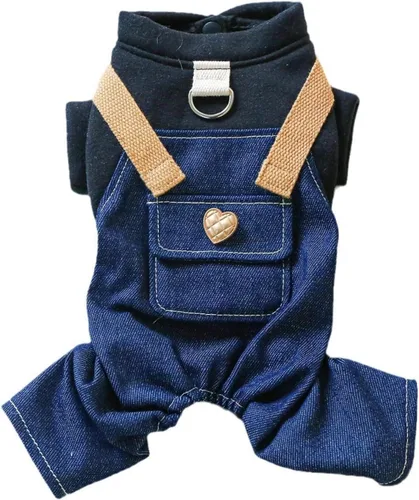 Vista 18 de Ropa de verano para cachorros, camisa para perros pequeños, overol para perros pequeños, ropa de verano para mascotas, overol con peto, pantalones