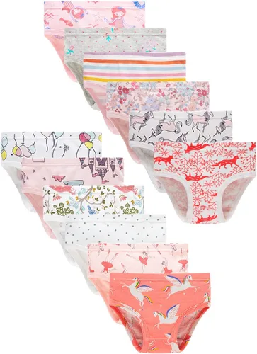 Vista 7 de Family Feeling Ropa interior para niña pequeña, bragas para niños grandes, ropa interior suave, 100% algodón 6 paquete-31yu