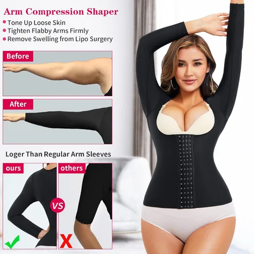 Vista 2 de Gotoly Corsé de entrenamiento de cintura para mujer, faja moldeadora superior del brazo, moldeadora quirúrgica más delgada