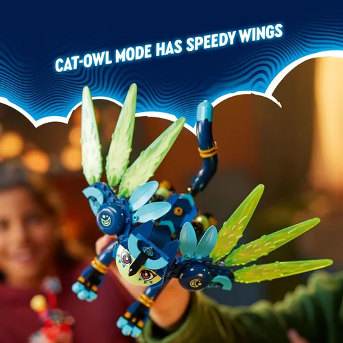 Vista 4 de LEGO DREAMZzz Zoey and Zian The Cat-Owl, juego de construcción de juguetes de animales inspirado en programas de televisión para niños, juguete