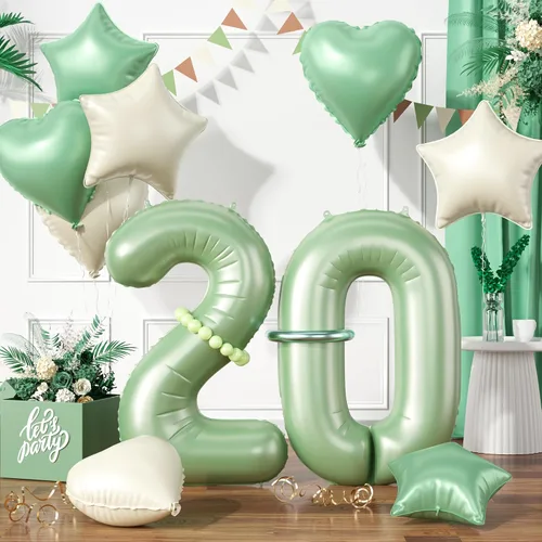 Vista 31 de Globos dorados de color champán con el número 11, globos de oro claro, globo de aluminio dorado con forma de corazón con estrella y globo largo