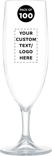Vista 10 de DISCOUNT PROMOS Juego de 10 copas de champán de plástico, 6.7 oz. – Plástico, Barware, Elegante – Transparente