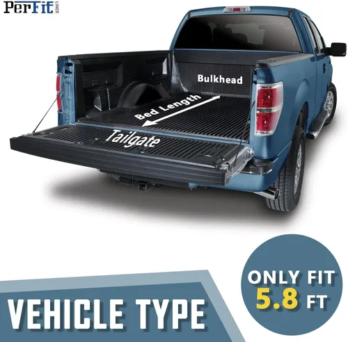 Vista 2 de Perfit Liner Cubierta enrollable suave para caja de camioneta de 5.8 pies compatible con Chevy Silverado GMC Sierra 1500 2007-2018 5.8 pies