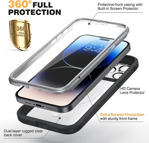 Vista 231 de DIACLARA - Funda transparente compatible con iPhone XR 6.1 pulgadas 2018