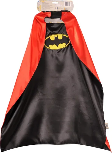 Vista 3 de Capa reversible de Batman y Superman para niño, talla única Se ajusta a la mayoría, Rojo/Negro
