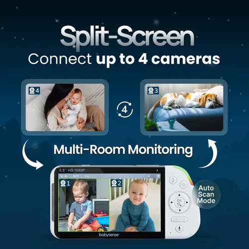 Vista 4 de Babysense 7 Baby Movement Monitor System 2 Sensor Pads Non-Wearable No WiFi