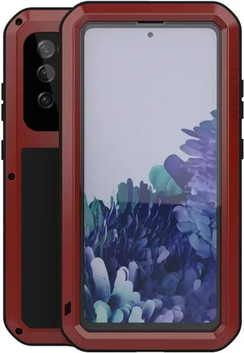 Vista 10 de LOVE MEI Funda militar resistente para Samsung Galaxy S20 FE 5G, con protector de pantalla de vidrio templado, a prueba de golpes, a prueba