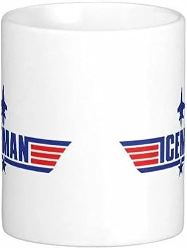Vista 2 de Taza de café de cerámica Iceman de 11 oz por Quick Mugs 2 U, Blanco
