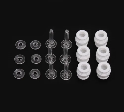 Vista 2 de SAMLOO Kit de bolas de goma de amortiguación y pasadores de seguridad anticaídas para DJI Phantom 3 / Phantom 2 Professional Advanced Gimbal Mount
