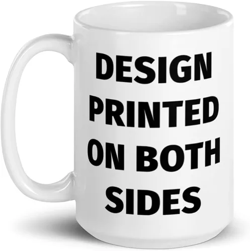 Vista 3 de Taza de café con texto personalizado Dogo Argentino Lying White para mujeres y hombres, taza de café con texto personalizado, taza de cerámica de 15