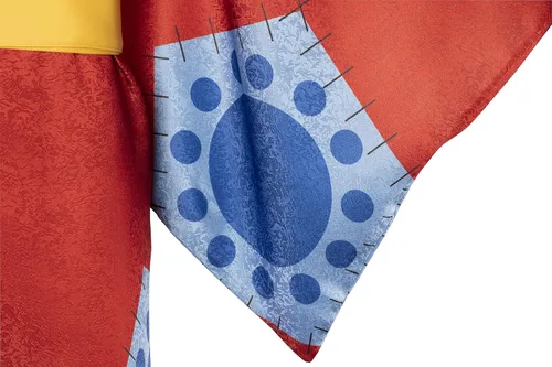 Vista 4 de SBluuCosplay Disfraz de kimono rojo de Wano Country para cosplay de Halloween