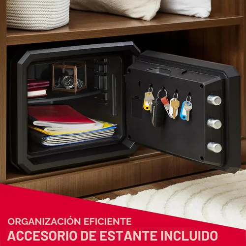 Vista 6 de SentrySafe Caja de seguridad contra incendios grande de 0.81 pies cúbicos con cerradura de combinación de dial para el hogar u oficina, protege
