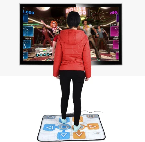 Vista 8 de Alfombrilla de baile doble persona antideslizante Dance Pad Mat Dance Active Life Pad Controller con USB Dancing Step Pads a PC para Wii Console Game
