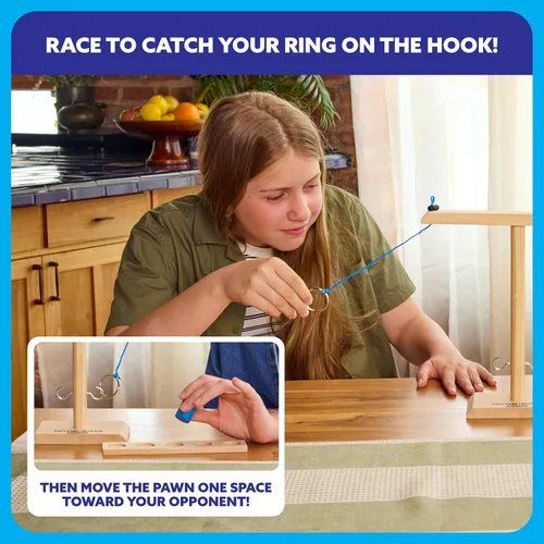 Vista 3 de Hook & Ring Family de Relatable, el emocionante juego de lanzamiento de anillos para reuniones familiares, grandes juegos para 2 jugadores