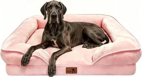 Vista 20 de Spotted Play Cama ortopédica para perros con lados, sofá cama para perros pequeños, sofá cama de espuma de apoyo para mascotas con funda extraíble