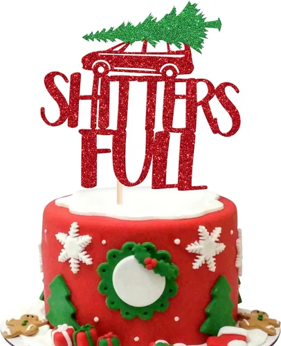 Vista 20 de Paquete de 24 Adornos Navideños Oh Baby para Cupcakes con Sombrero de Navidad con Purpurina, Palillos de Comida para Baby Shower para Niños y Niñas