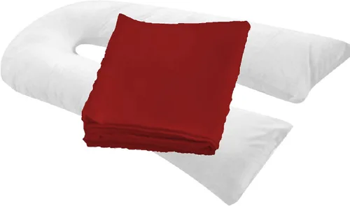 Vista 6 de Funda de almohada de cuerpo completo para embarazo, en forma de U, ajuste universal, funda de repuesto para almohada de maternidad (negro)