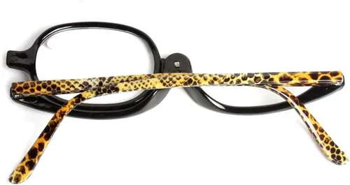 Vista 2 de Gafas de lectura, gafas de maquillaje, ojos, lentes abatibles, plegadas para mujeres, leopardo