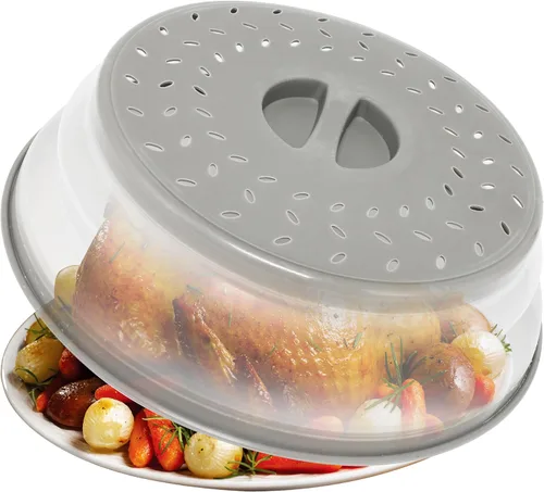 Vista 10 de Paquete de 3 fundas plegables para microondas, protector de salpicaduras, tapa de microondas ventilada para alimentos, sin BPA, TPR, apto