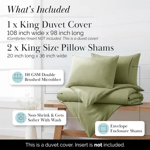 Vista 2 de Southshore Fine Living, Inc. Juego de funda de edredón extra grande de tamaño California King, funda de edredón premium suave y cómoda con cierre