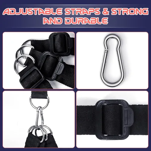 Vista 2 de Columpio sexual para puerta con asiento, juguetes sexuales para adultos, eslingas de amor para parejas adultas con correas ajustables, soporta hasta