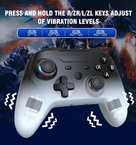 Vista 4 de CBYLWK Steam Controller,PC Controller Wireless for Windows PCSteam DeckPS3Android TV BOX, Dual Vibrate Plug and Play Gamepad Joystick with 4