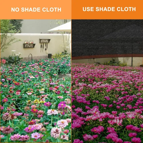 Vista 6 de Storystore Lona de malla 40% con ojales, 6.5 pies x 13 pies, lona de malla para jardín, invernadero, cubierta, patio, plantas, flor, pollo, gallinero