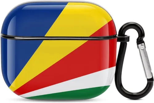 Vista 23 de Funda protectora con Bluetooth de cuerpo completo de la bandera rumana para AirPods 3, funda con llavero impreso completo