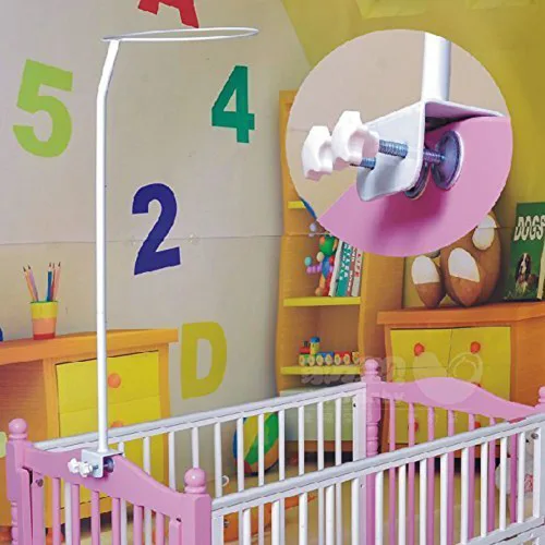 Vista 7 de Cortinas de red transpirable para cuna, toldo para niños, mosquitera, decoración de dormitorio (azul, mosquitera)