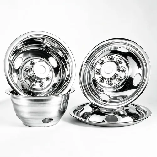 Vista 15 de 4pcs 16" pulido 304 simuladores de rueda de acero inoxidable para Sprinter Van