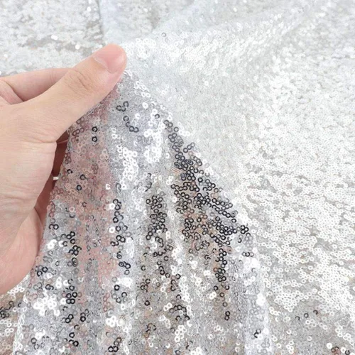 Vista 36 de Partisout Tela de lentejuelas por el patio - Tela de 3mm brillante para manualidades DIY, disfraces y decoración de fiesta Material de brillo, 3
