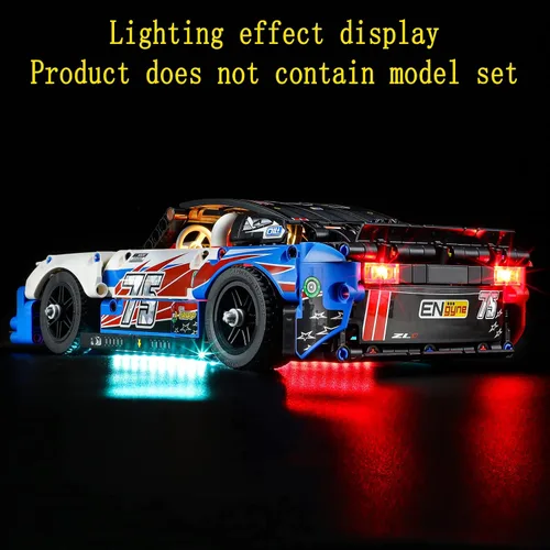 Vista 4 de GEAMENT Kit de luces LED compatible con NASCAR Next Gen Chevrolet Camaro ZL1 – para Technic 42153 (juego de modelos no incluidos)