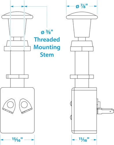 Vista 7 de Seachoice Interruptor Push-Pull de 2 posiciones, apagado/encendido