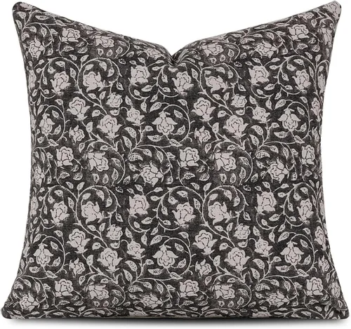 Vista 8 de DOMVITUS Fundas de almohada florales de 18 x 18 pulgadas, fundas de almohada para sofá, funda de almohada con estampado floral, fundas decorativas