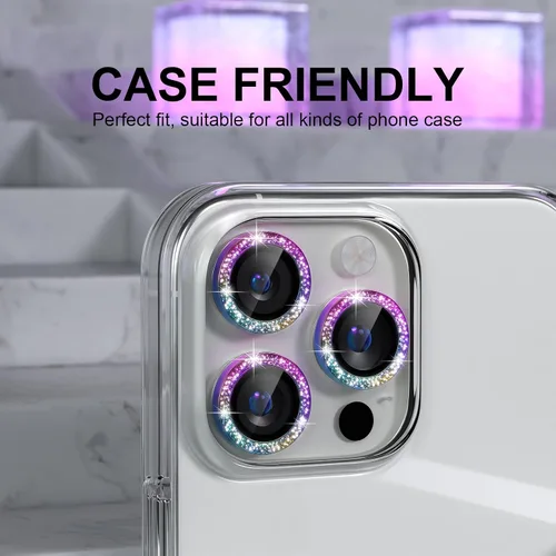 Vista 469 de Choiche Compatible para iPhone 16 Pro/iPhone 16 Pro Max Protector de Lente de Cámara, Vidrio Templado 9H Protector de Pantalla de Cubierta de Cámara