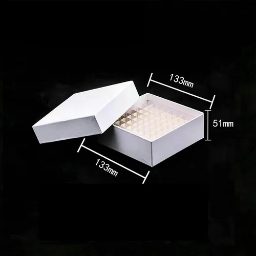 Vista 7 de Caja de cartón para congelador, color blanco/81, revestimiento resistente al agua y al hielo, para almacenar crioviales de 0.07 a 0.0 onzas líquidas
