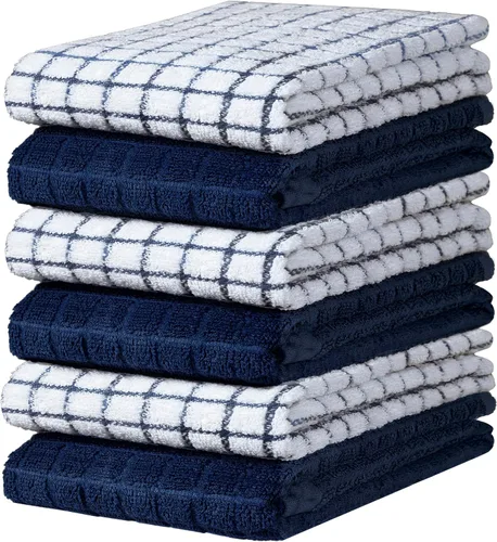 Vista 17 de Bumble - Toallas de cocina y paños de cocina (8 unidades) Toallas de cocina 100% algodón 12 x 12 pulgadas 405 GSM Trapos suaves, altamente