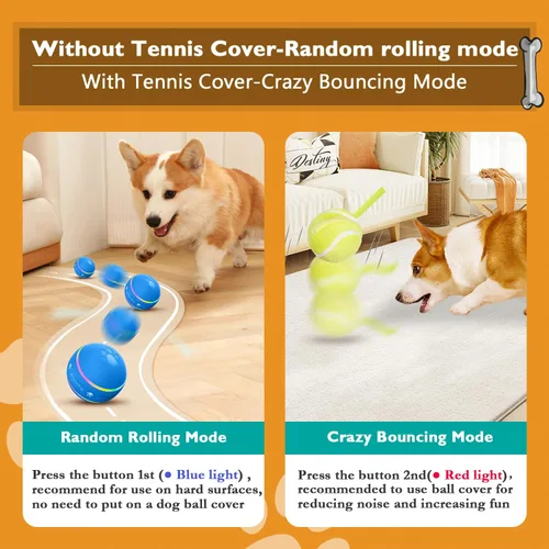 Vista 2 de PetDroid - Juguetes interactivos para perros, bola para perros, [nuevamente actualizado] juguetes duraderos que ruedan automáticamente y se activan